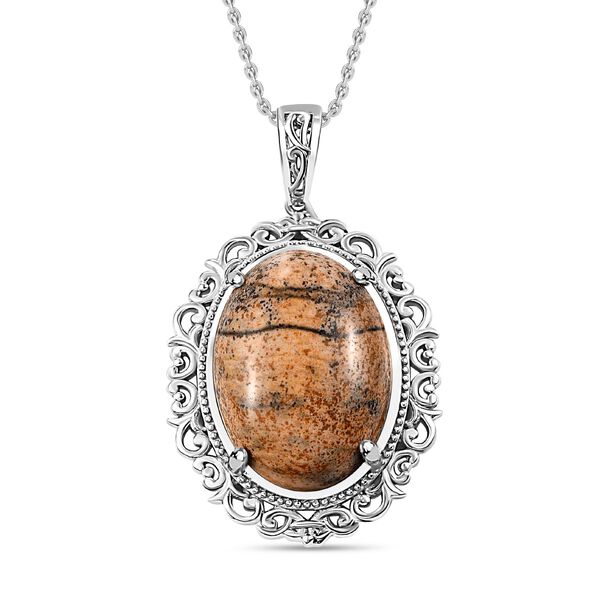 Bild Jaspis-Anhänger mit 50cm Kette - 26 ct. image number 0
