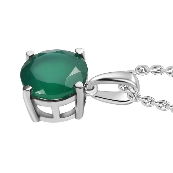 Verde Onyx Anh&auml;nger mit 50cm Kette - 5 ct. image number 3