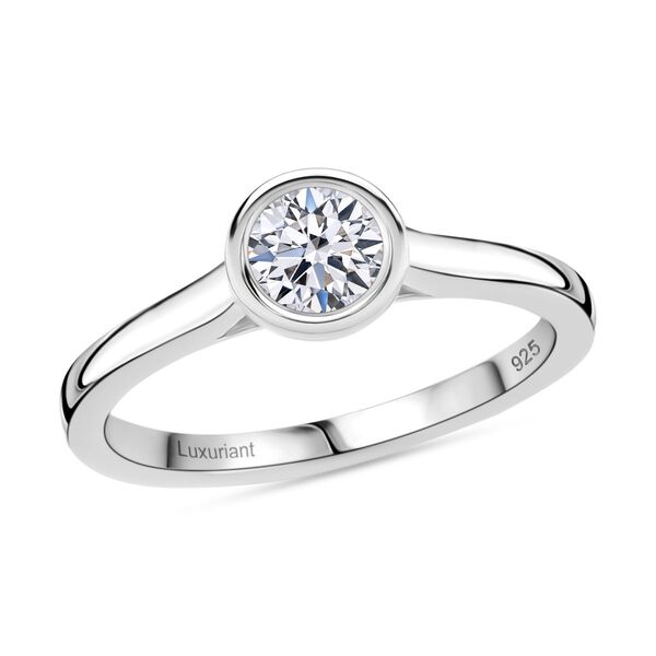 LUXURIANT SGL zertifizierter SI-GH Labor Diamant Ring, 925 Silber rhodiniert - 0,50 ct. image number 4