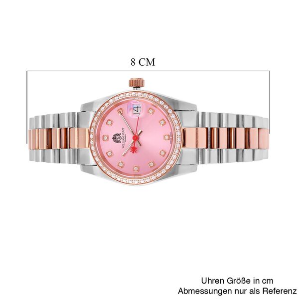 Moissanit Uhren 20 cm Reiner Edelstahl Bicolor image number 9