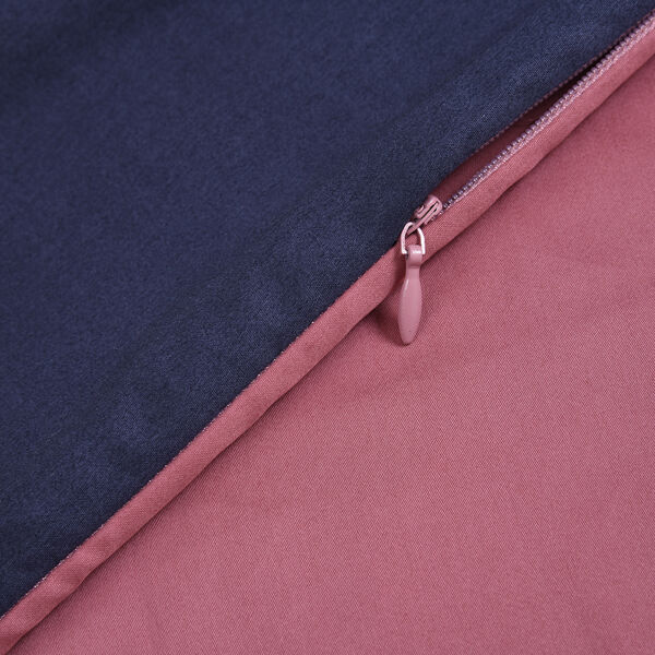 2er-Set, 3D Digitaldruck Bettbezug und Kissenbezug, Größe 135x200 cm und 80x80 cm, Blumenmuster, Dunkelblau image number 7