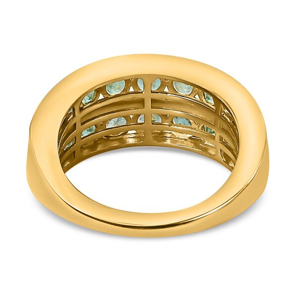 AAA Kagem Sambischer Smaragd Ring, 925 Silber Gelbgold Vermeil (Gr&ouml;&szlig;e 17.00) ca. 1.66 ct image number 6