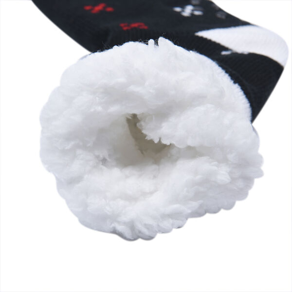 2er-Set - Rutschfeste Haussocken mit Sherpafutter, Wintermuster, Einheitsgr&ouml;&szlig;e, Schwarz-Wei&szlig; und Rot-Schwarz image number 5