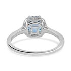 ILIANA- AAA Blauer Zirkon, Weißer Diamant Ring, 750 Gold, (Größe 18.00) ca. 2.92 ct image number 3