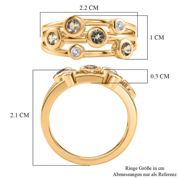 D'Joy AA nat&uuml;rlicher goldener Tansanit und Zirkon Ring  - 0,54 ct. image number 6