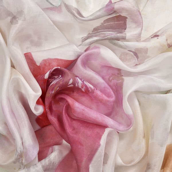 LA MAREY 100% Maulbeerseide Foulard, Koralle image number 3