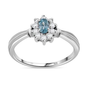 D'Joy AA blaues Zirkon und Moissanit Schmuckset - 1,14 ct.