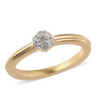 Diamant Ring 925 Silber 585 Vergoldet image number 3