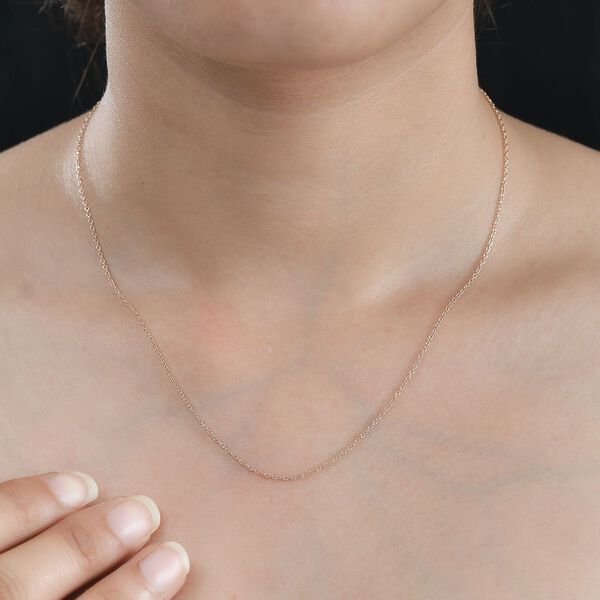 Kabelkette 45cm, ros&eacute;vergoldet 925 Silber image number 3