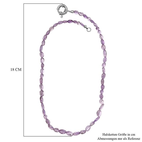 Rosa Amethyst Halskette, 45 cm - 85 ct. image number 6