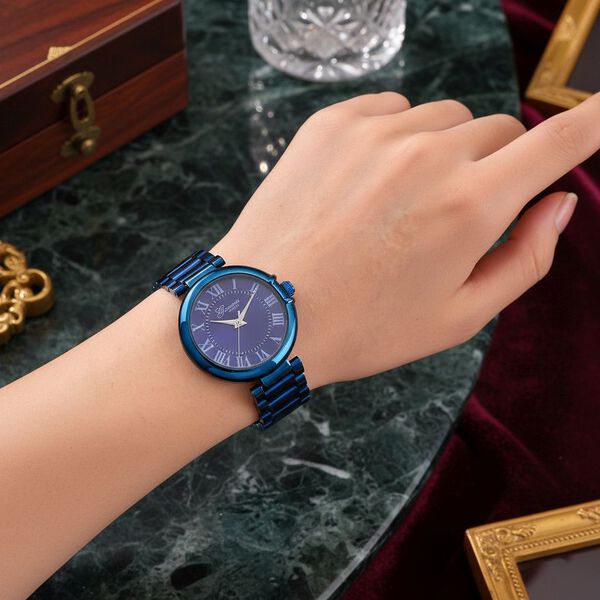 GENOA - Automatik-Armbanduhr mit Dandong-Uhrwerk, Edelstahl, IP-Blauplattierung, 36 mm image number 3