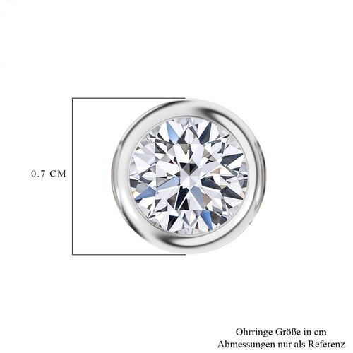 Lab Grown Diamant Ohrringe 925 Silber rhodiniert ca. 1,00 ct. image number 5
