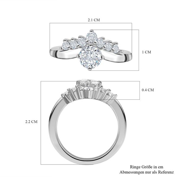 Moissanit Ring, ca. 0,72 ct image number 7