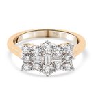 ILIANA Diamant zertifiziert SI G-H Cluster Ring 750 Gelbgold image number 0