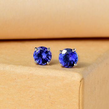 RHAPSODY AAAA Tansanit Ohrringe in 950 Platin - 1,75 ct.