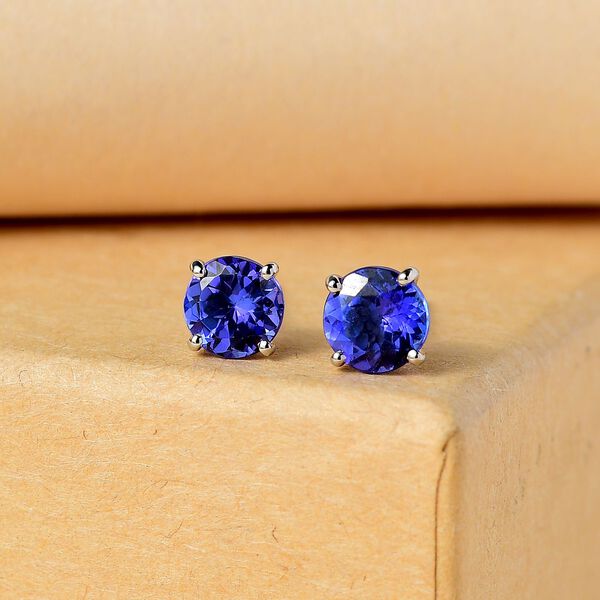 RHAPSODY AAAA Tansanit Ohrringe in 950 Platin - 1,75 ct. image number 2