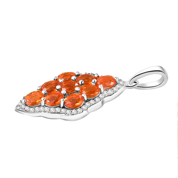 Salamanca Feueropal und Zirkon-Cluster-Anh&auml;nger in Silber image number 4