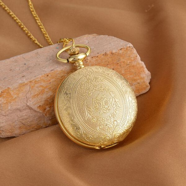 Strada - Taschenuhr, japanisches Uhrwerk, goldfarben image number 2