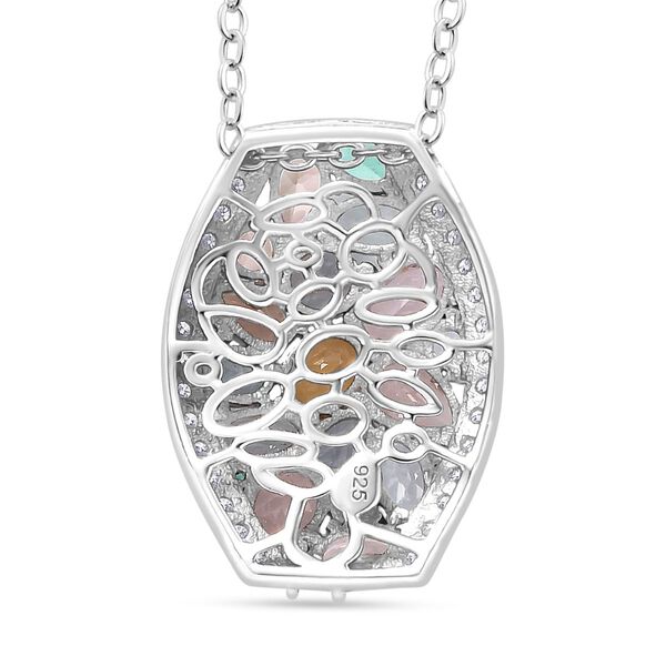 Multi-Edelstein Anh&auml;nger mit 50cm Kette - 4,34 ct. image number 7