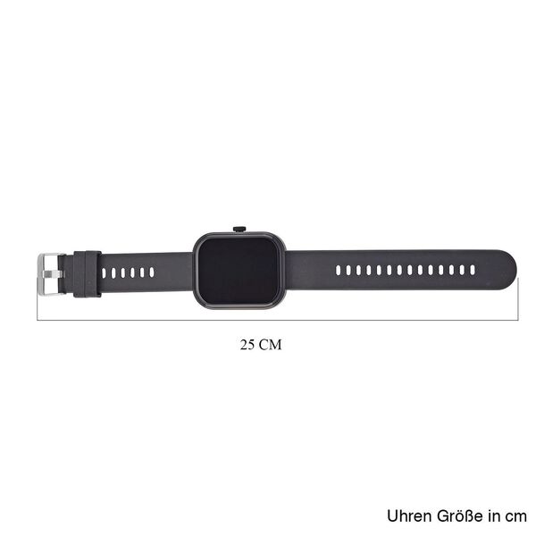 G21 Smartwatch, 2.01 Zoll HD Display, Schwarzes Silikonarmband image number 9