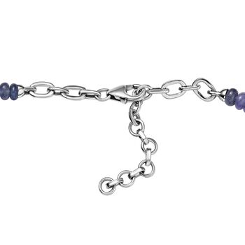 Tansanit  und Zirkon Halskette, 45cm - 36,13 ct.