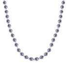 Terahertz, Weiße Süßwasser Perle Halskette ca. 50 cm 925 Silber rhodiniert