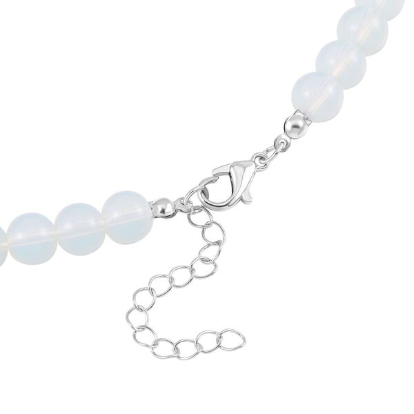 2er Set - Gl&uuml;cksklee Anh&auml;nger Set mit Mehrfarbigen und Opalit Edelsteinperlen Chakra Halskette und Armband image number 5