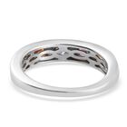 Mehrfarbig Saphir 5 Stein Band Ring 925 Silber Platin-Überzug image number 4