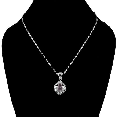 Royal Bali - Rosenquarz-Anhänger, 925 Silber ca. 2.90 ct image number 1