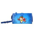SUKRITI- Handbemalte Brieftasche aus Echtleder mit verstellbarem Schulterriemen und Schlüsselanhänger, Blau image number 3