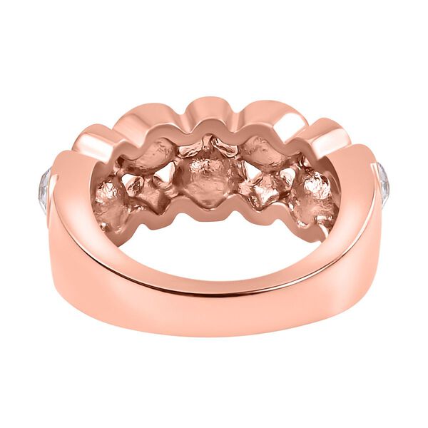 Weißer Kristall-Ring in Roségoldton image number 6