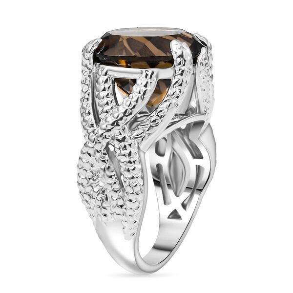 Rauchquarz Ring Messing (Gr&ouml;&szlig;e 21.00) ca. 9,37 ct image number 5