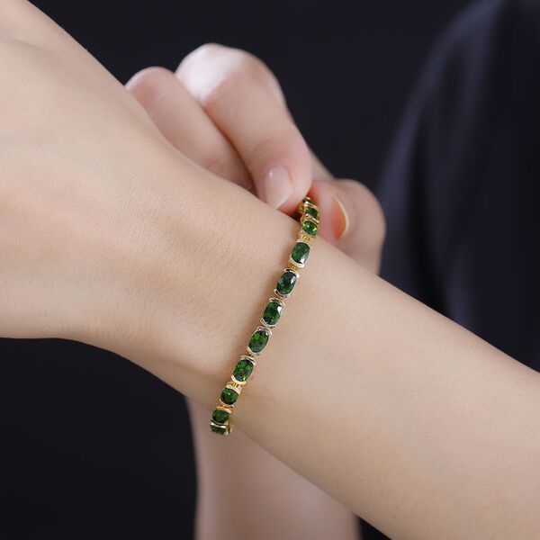 Natürliches Chromdiopsid-Armband image number 6