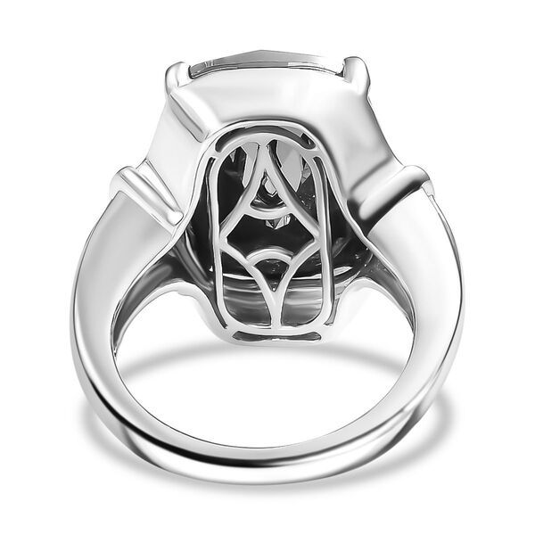 J Francis gefertigt mit SWAROVSKI- Silberner Nacht-Swarovski-Kristall-Ring image number 6