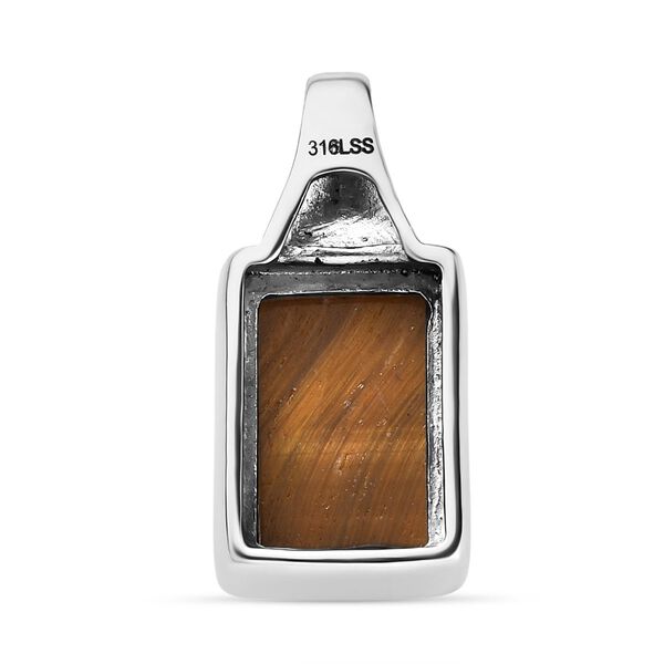 2er Set - Tigerauge Ring und Anh&auml;nger Schmuckset, Edelstahl ca. 16.62 ct image number 8