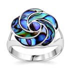 Royal Bali - Abalone Muschel Ring, 925 Silber (Größe 21.00) ca.