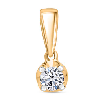 LUXURIANT DIAMOND - Lab Grown Diamant I2 Anh&auml;nger 925 Silber 750 Gelbgold vermeil (10-15 Werktage Lieferzeit) ca. 0.20 ct