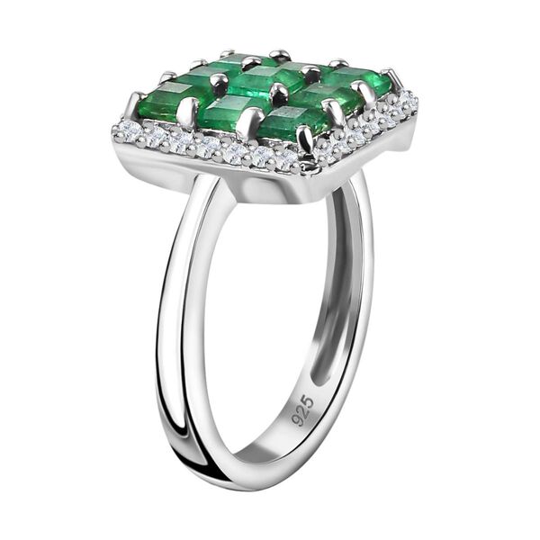 AAA Smaragd und Zirkon Ring - 1,70 ct. image number 5