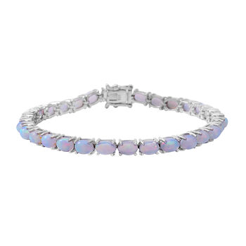 Nat&uuml;rlicher &Auml;thiopischer Opal Armband ca. 19 cm lange 925 Silber ca. 8,42 ct