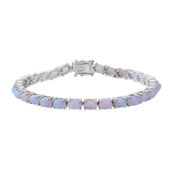 Nat&uuml;rlicher &Auml;thiopischer Opal Armband ca. 19 cm lange 925 Silber ca. 8,42 ct
