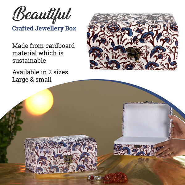 2er-Set Damask Bedruckte Schatztruhe, Blumen image number 4