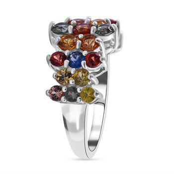 Mehrfarbiger Saphir Ring, ca. 3,18 ct.