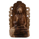 Handgefertigte Buddha Skulptur aus Suar Holz image number 0