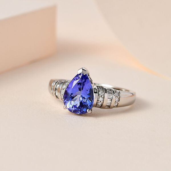 RHAPSODY AAAA Tansanit und VS EF Diamant Ring in 950 Platin - 1,79 ct. image number 9