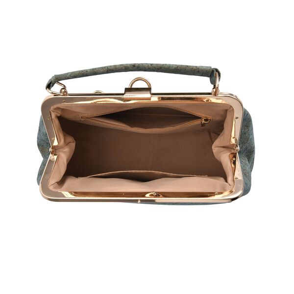 Rucksack aus Naturkork mit Schultergurt, Gr&uuml;nblau image number 5