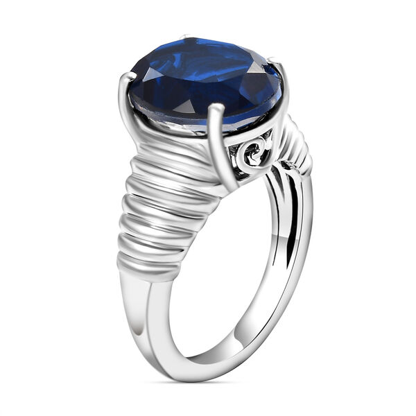 Ceylonfarbener Quarz-Ring, 925 Silber platiniert - 5,01 ct.  image number 5