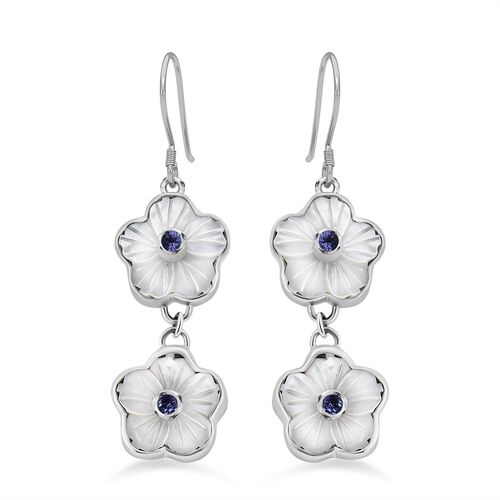 Sajen Silver- Afrikanische Amethyst und Perlmutt-Ohrringe - 0,44 ct. image number 0
