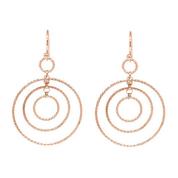 Kronleuchter Ohrh&auml;nger 925 Silber Ros&eacute;vergoldet ca. 3,10g&nbsp; image number 0