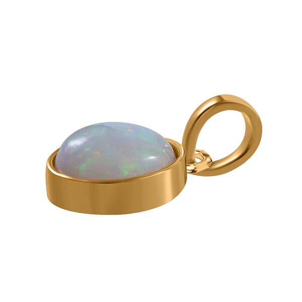 AA Nat&uuml;rlicher, &auml;thiopischer Welo Opal Anh&auml;nger 925 Silber Gelbgold Vermeil ca. 1,21 ct. image number 2