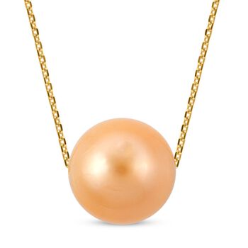 ILIANA - AAA Goldene S&uuml;dsee Perlen Halskette, ca. 45 cm, 750 Gold